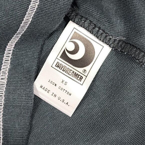 Nwt Daydreamer XS Never Mind the Attitude Baby Tee Muscle Tank Top Vintage Black - Picture 5 of 5